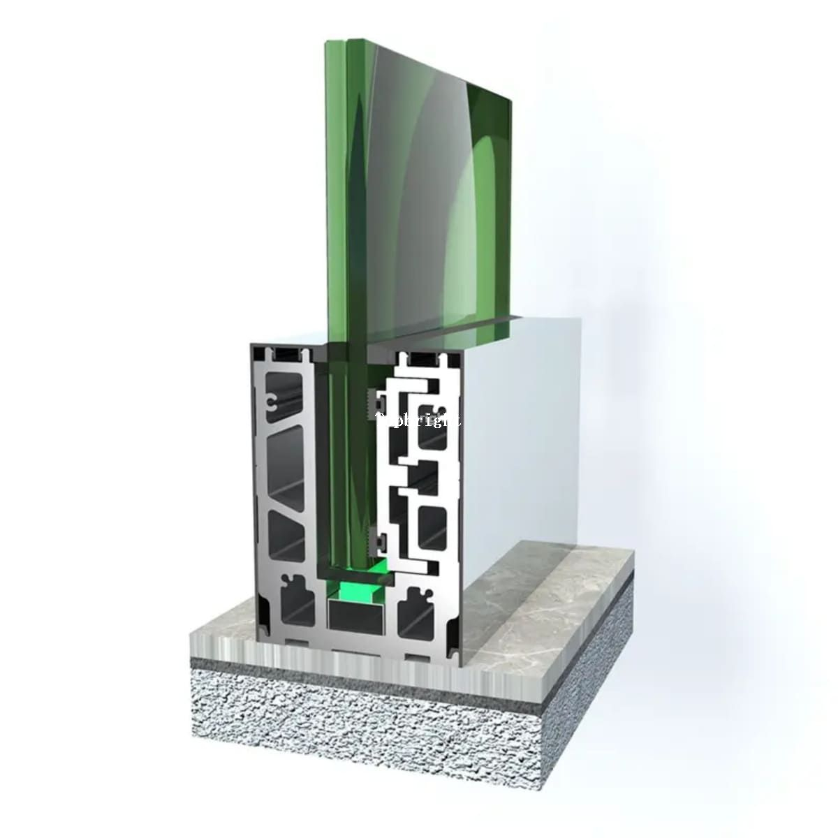 TP700 ON-FLOOR ALL GLASS U-CHANNEL RAILING SYSTEM