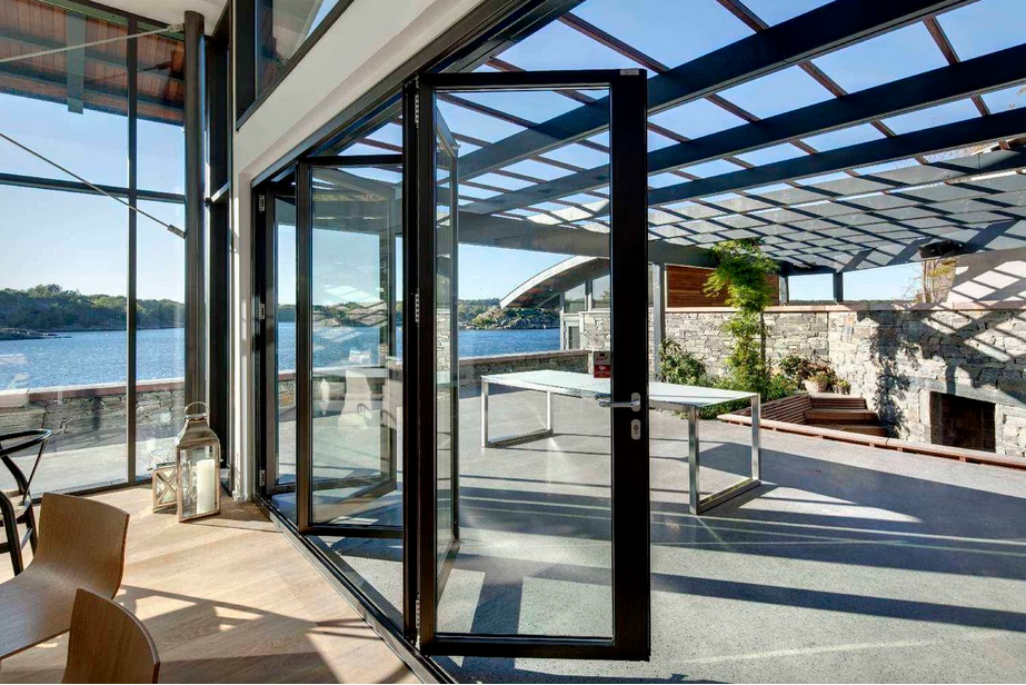 China factory aluminum bi-folding doors