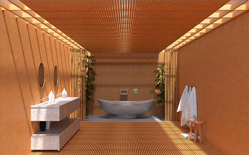 central skyscraper all glass structure