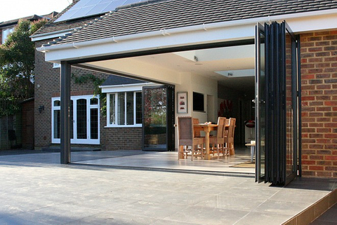 Customized aluminum double glazing design folding doors