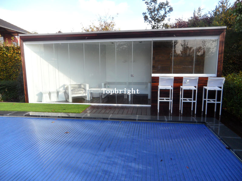 Custom frameless glass folding & stacking door