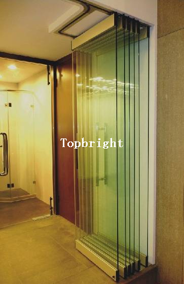 Mall and office framless glass folding door