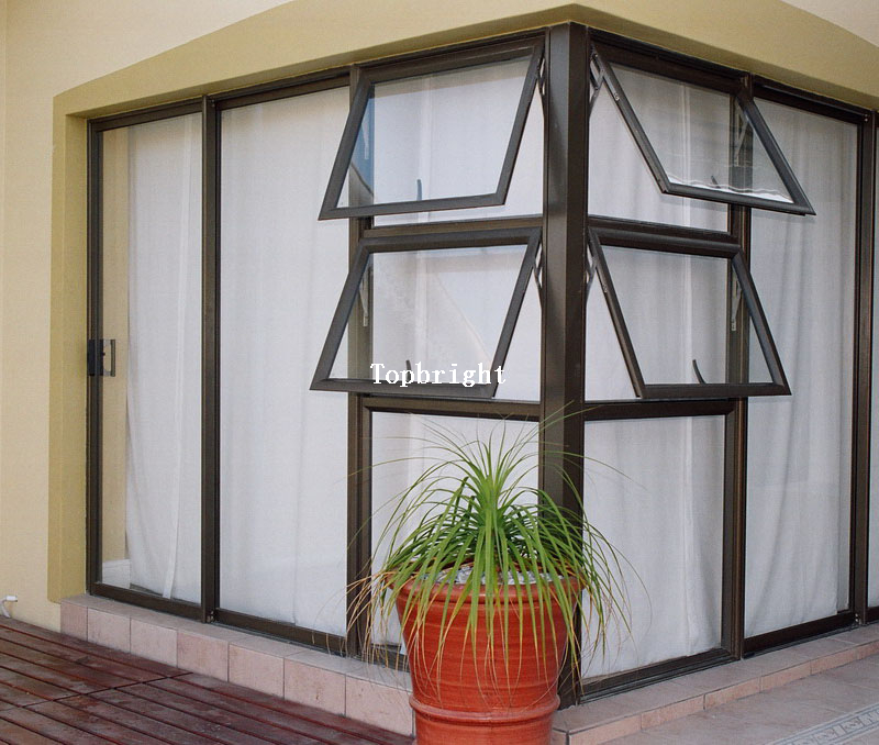 Thermal Break European Standard Heat Insulation Aluminium Profile Top Hung Awning Window 