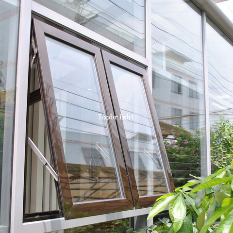 Thermal Break European Standard Heat Insulation Aluminium Profile Top Hung Awning Window 