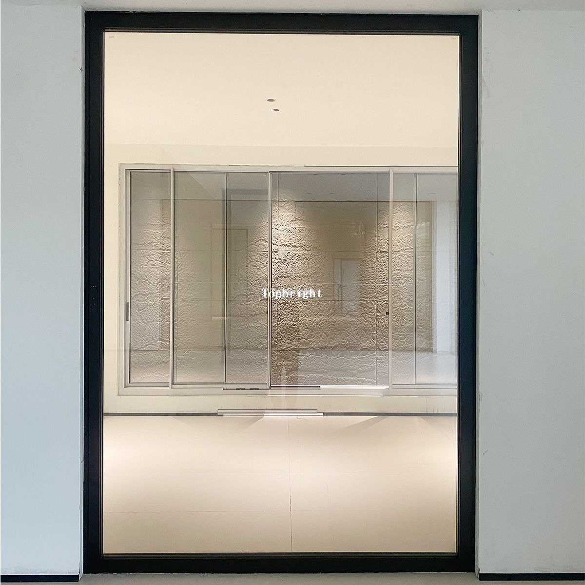Aluminum Framed Glass Pivot Door with Auto-Open