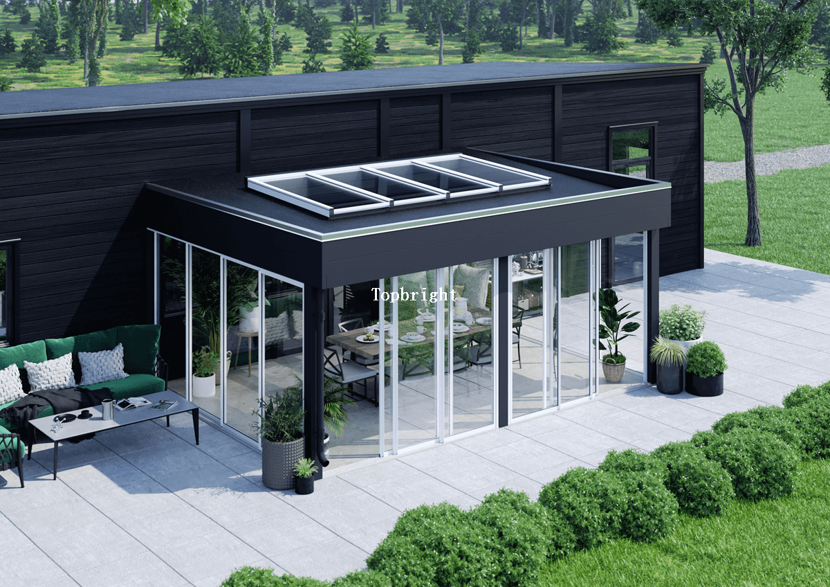 Prefeb Aluminum Glass Sunroom House Season Garden Home TP-SR-001