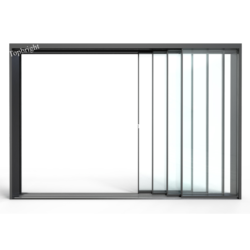 Glass 4 Panel Thermal Break Sliding Door System TP16
