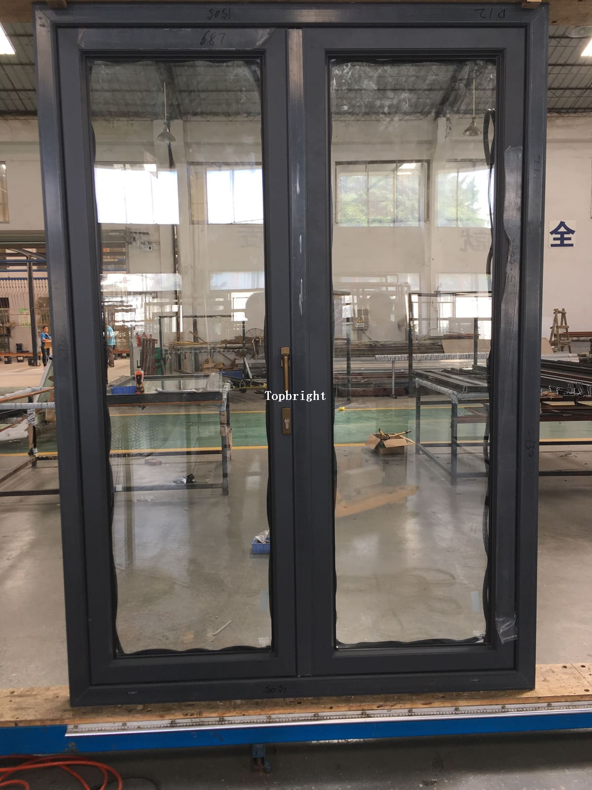 Aluminum Glass Casement Double Panel Swing DoorTP-D-CM004 - Buy ...