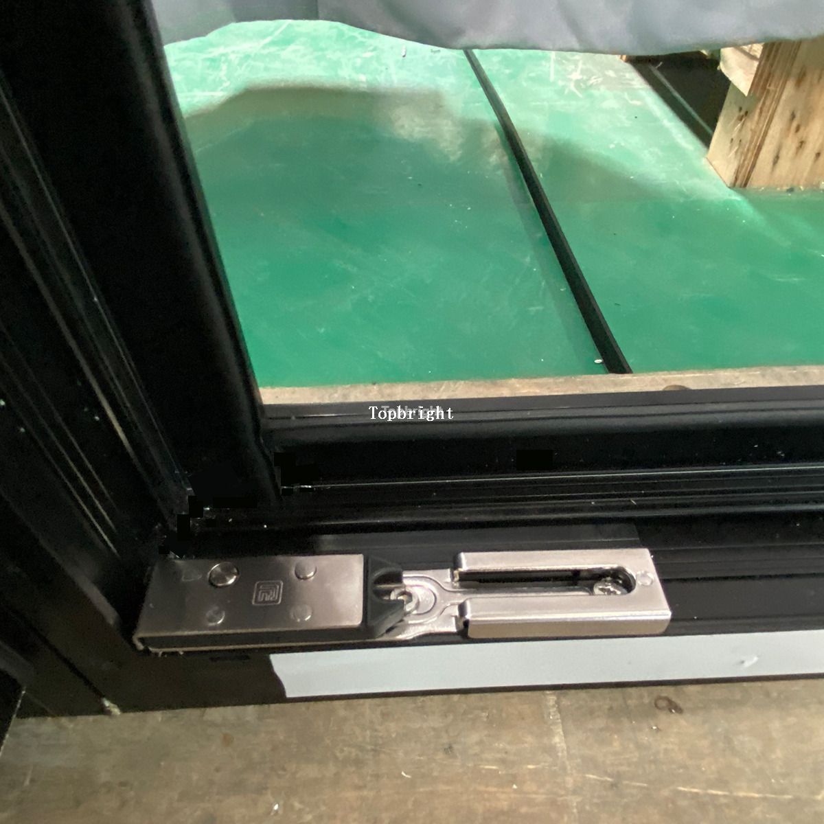 exterior window wall with glass panel