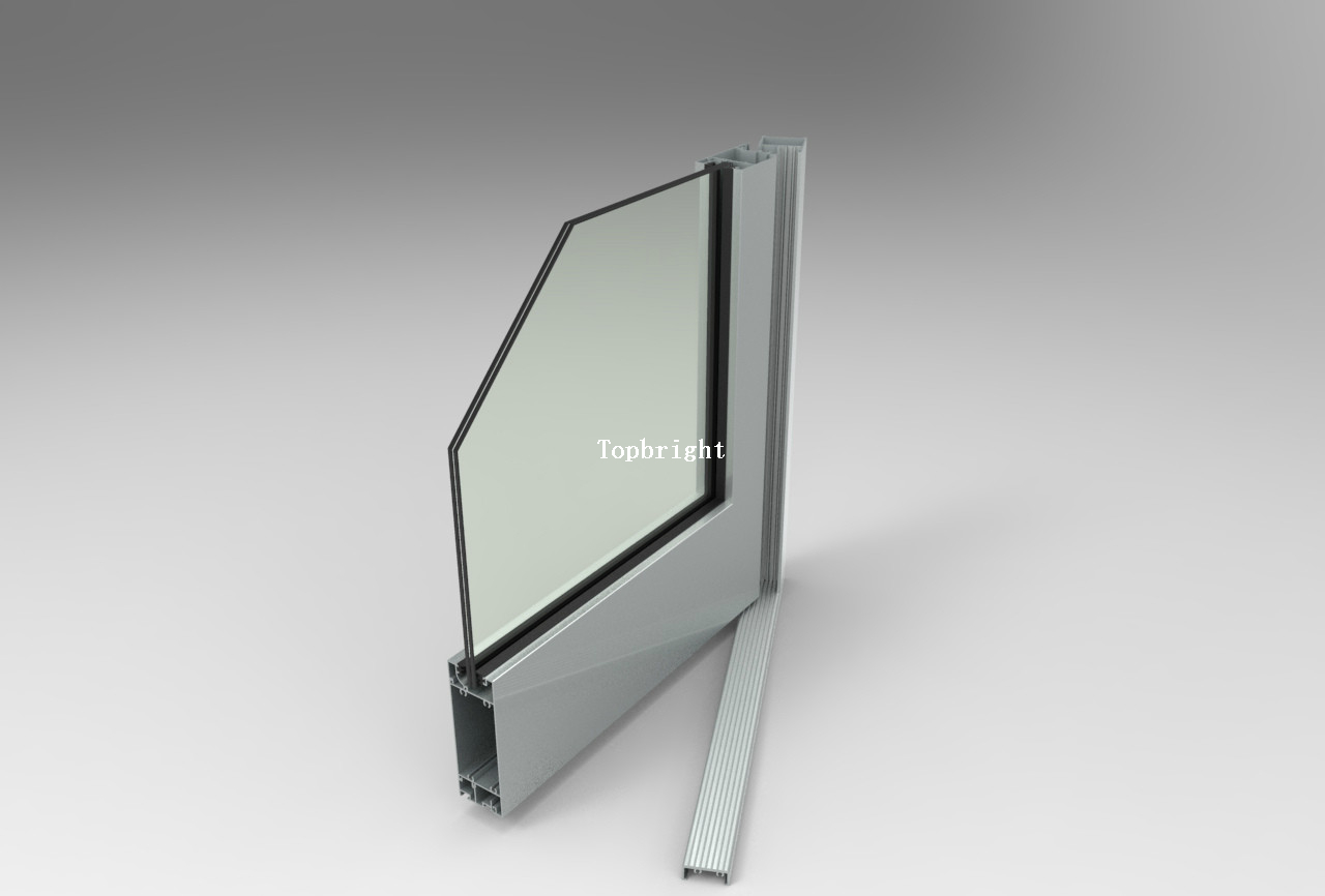 Aluminum Thermal Break Single Panel Glass Swing Door 50 Series TP-D-CM003