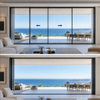 Slim Frame Aluminum Panoramic Multi Track Sliding Door for Hotels And House